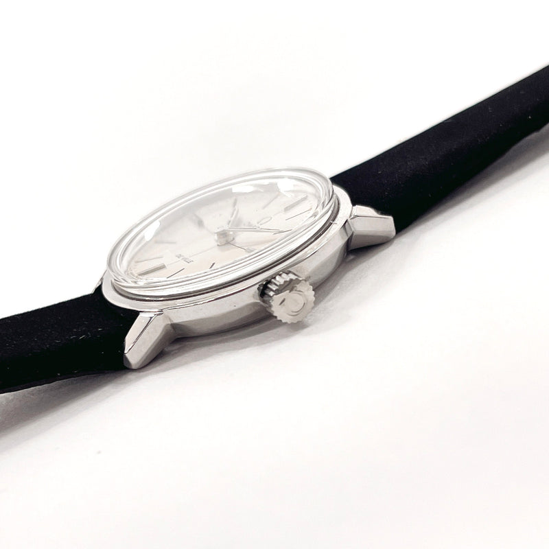 OMEGA Watches De Ville vintage Stainless Steel/Suede Silver Silver Women Second hand