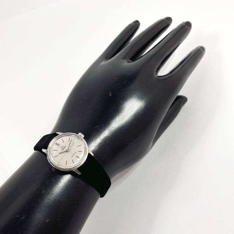 OMEGA Watches De Ville vintage Stainless Steel/Suede Silver Silver Women Second hand