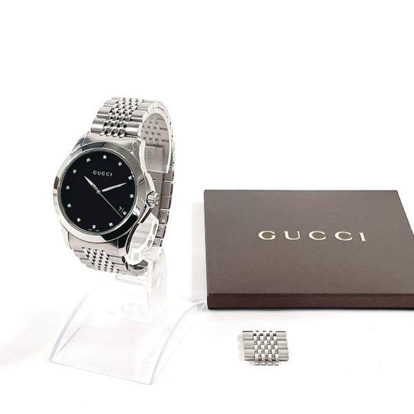 GUCCI Watches 126.4 G timeless 12P diamond Stainless Steel/Stainless Steel Silver Silver mens Second hand