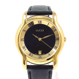GUCCI Watches 5100M Stainless Steel/leather gold gold mens Second hand