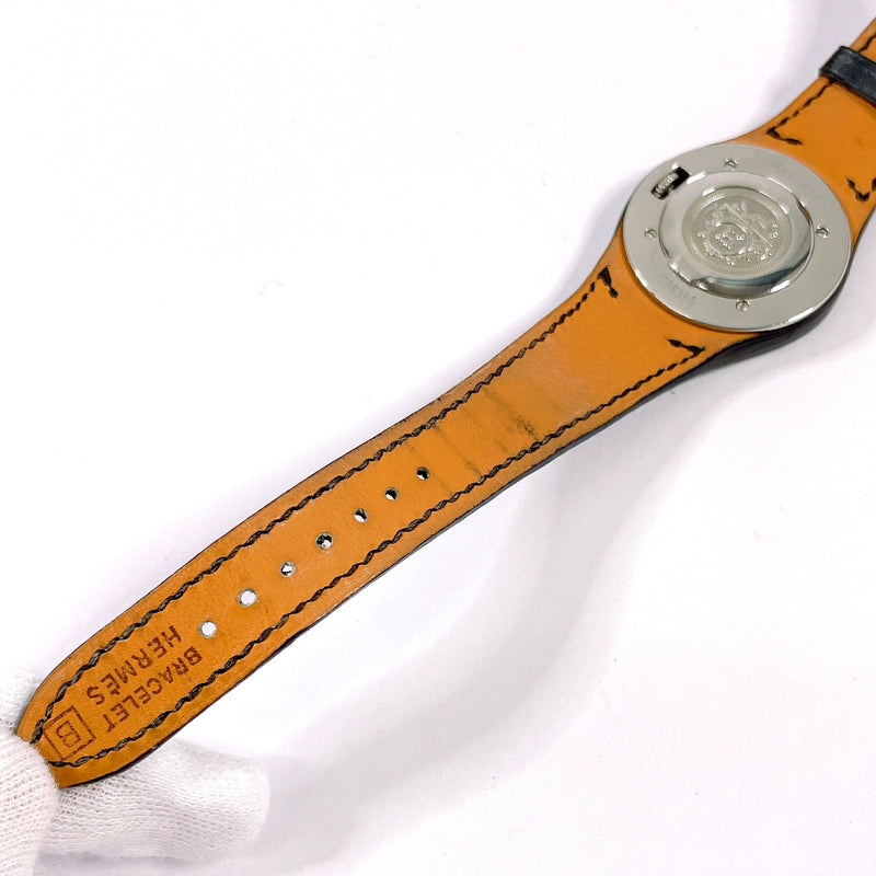 HERMES Watches HA1.210 Arne Stainless Steel/leather Silver Silver □BCarved seal Women Second hand