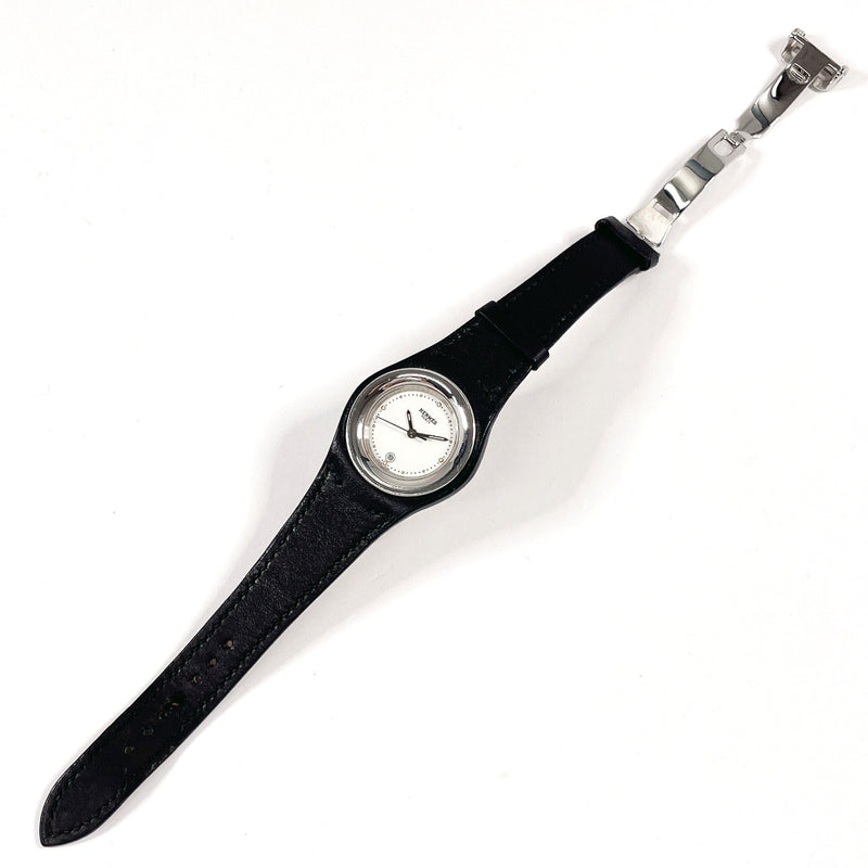 HERMES Watches HA1.210 Arne Stainless Steel/leather Silver Silver □BCarved seal Women Second hand