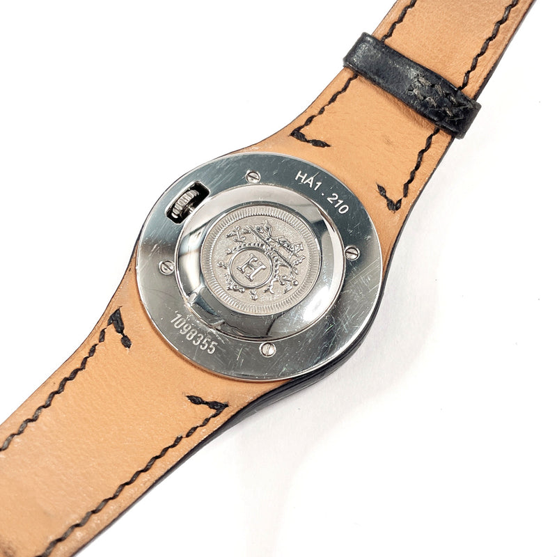 HERMES Watches HA1.210 Arne Stainless Steel/leather Silver Silver □BCarved seal Women Second hand
