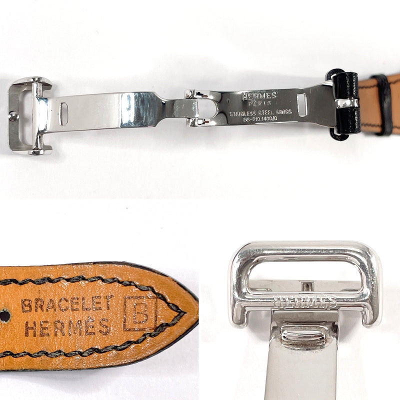 HERMES Watches HA1.210 Arne Stainless Steel/leather Silver Silver □BCarved seal Women Second hand