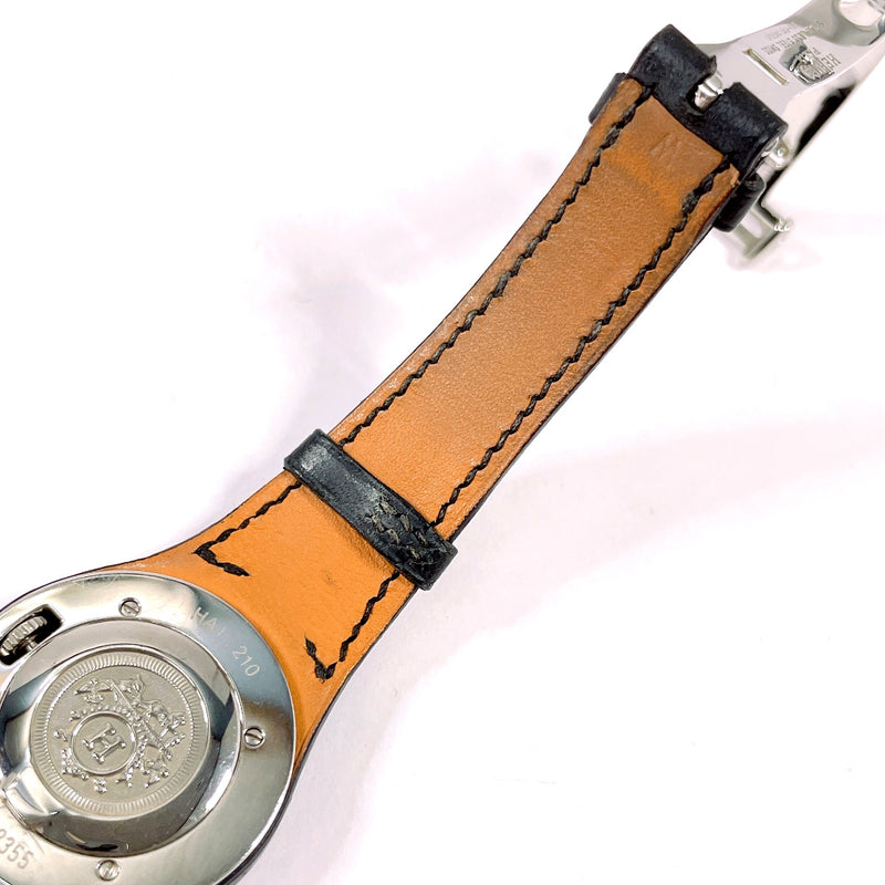 HERMES Watches HA1.210 Arne Stainless Steel/leather Silver Silver □BCarved seal Women Second hand