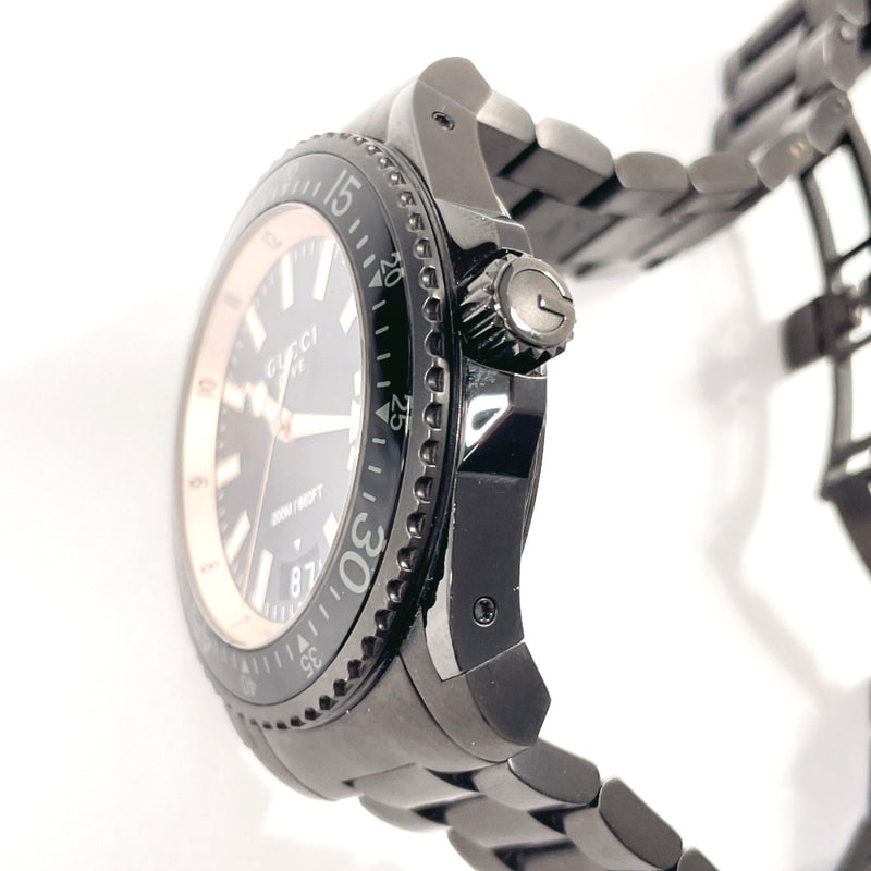 GUCCI Watches YA136213 Dive Stainless Steel/Stainless Steel Black mens Second hand