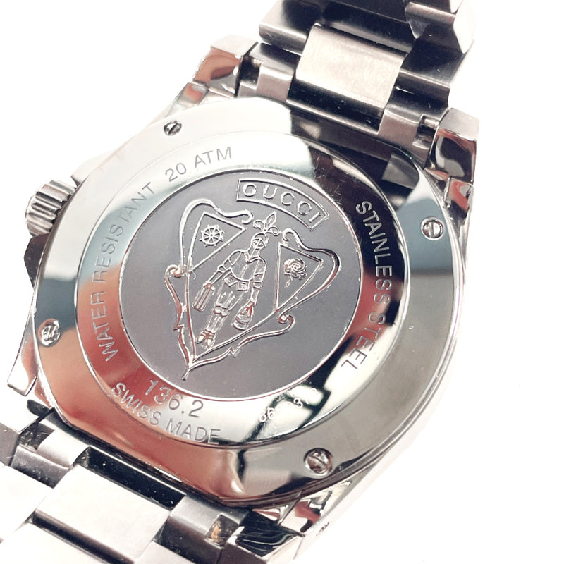 GUCCI Watches YA136213 Dive Stainless Steel/Stainless Steel Black mens Second hand