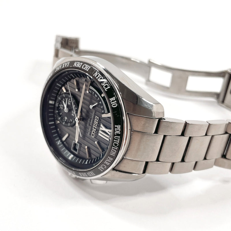 SEIKO Watches SAGA145 8B54-0AW0 Brights World time Stainless Steel/Stainless Steel Silver mens Second hand
