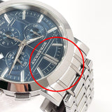BURBERRY Watches BU1360 Heritage Chronograph Stainless Steel/Stainless Steel Silver Silver mens Second hand
