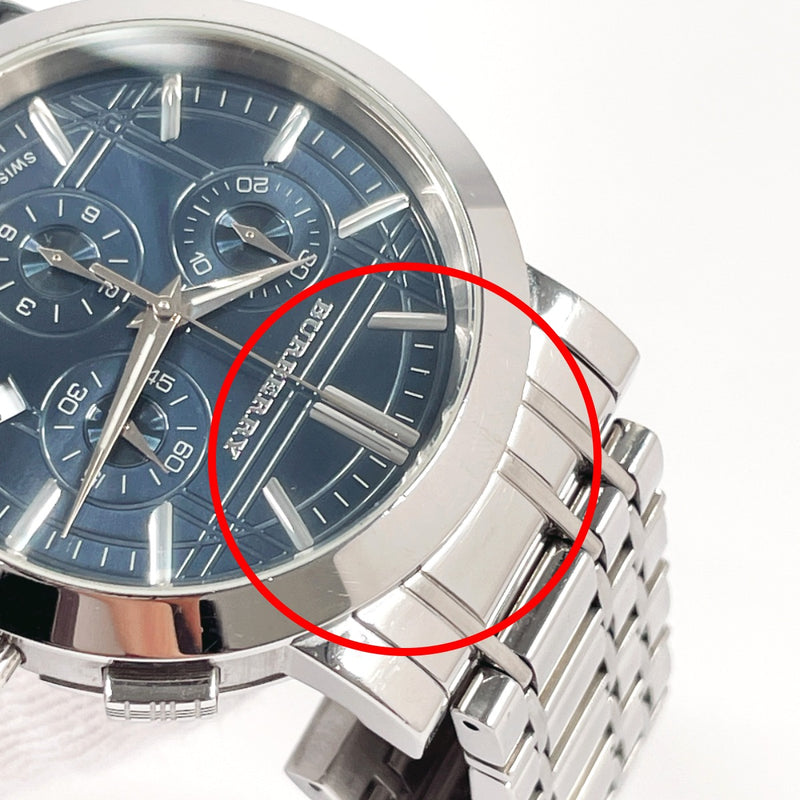 BURBERRY Watches BU1360 Heritage Chronograph Stainless Steel/Stainless Steel Silver Silver mens Second hand