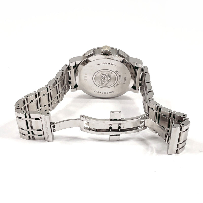 BURBERRY Watches BU1360 Heritage Chronograph Stainless Steel/Stainless Steel Silver Silver mens Second hand