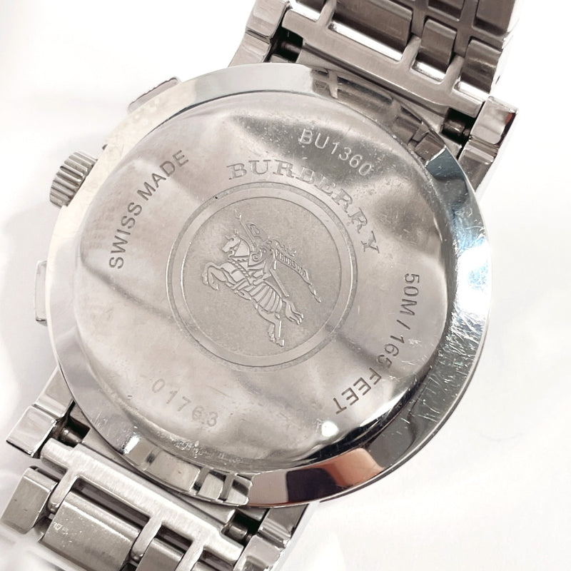 BURBERRY Watches BU1360 Heritage Chronograph Stainless Steel/Stainless Steel Silver Silver mens Second hand