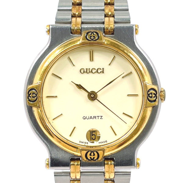 GUCCI Watches 9000M Stainless Steel/Gold Plated Silver Silver unisex Second hand