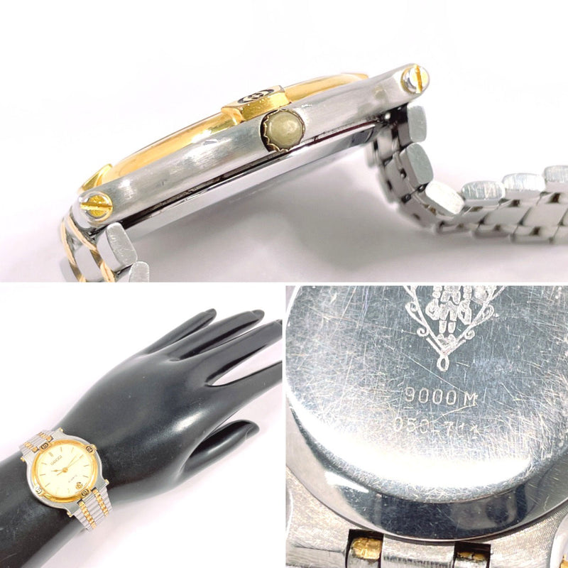 GUCCI Watches 9000M Stainless Steel/Gold Plated Silver Silver unisex Second hand