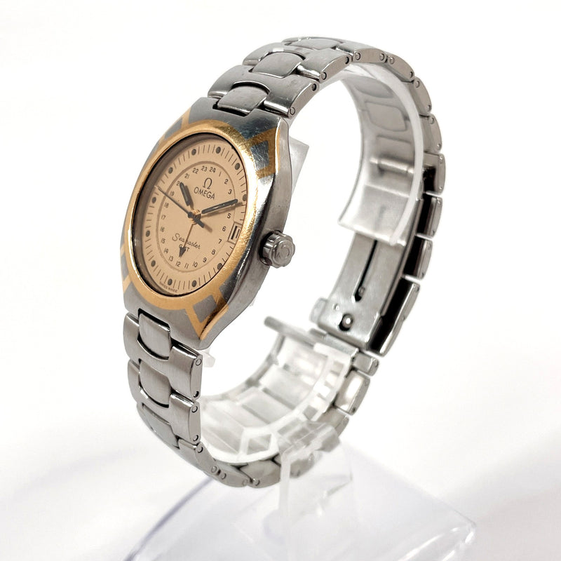 OMEGA Watches 396.1122 Seamaster Polaris GMT vintage Stainless Steel/Yellow Gold Silver Silver mens Second hand