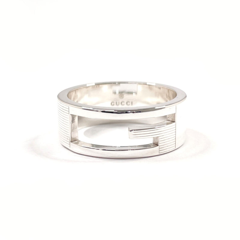GUCCI Ring Branded Cutout G Silver925 #US 8 Silver mens Second hand