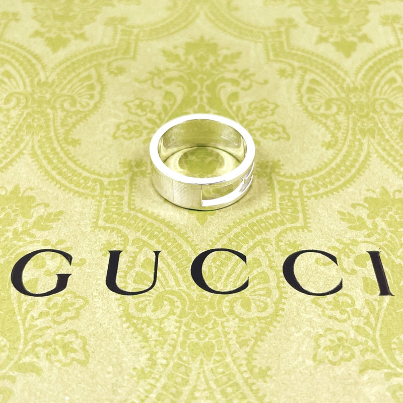 GUCCI Ring Branded Cutout G Silver925 #US 8 Silver mens Second hand