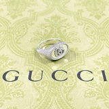 GUCCI Ring Double G twist Silver925 #US 6 3/4 Silver unisex Second hand