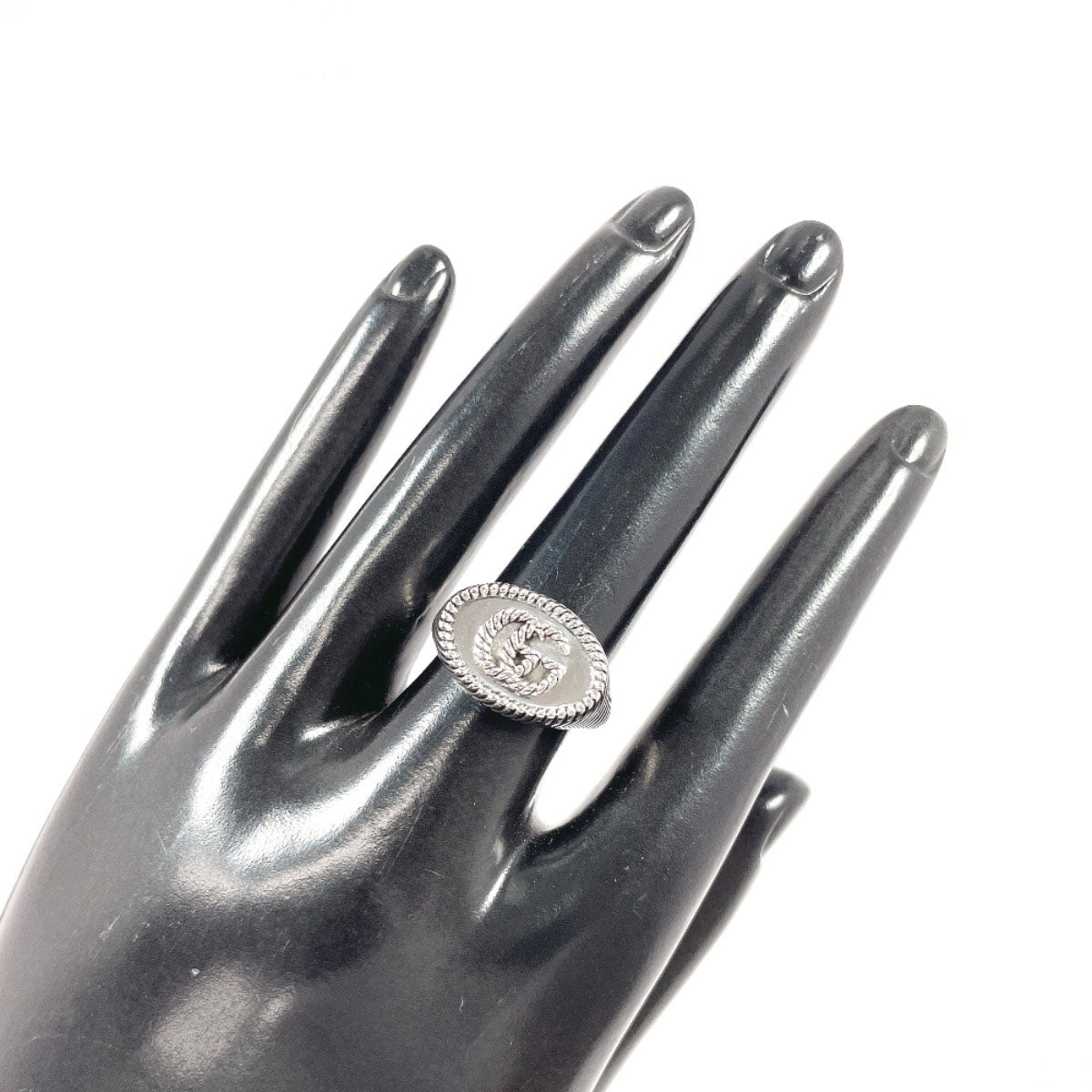GUCCI Ring Double G twist Silver925 #US 6 3/4 Silver unisex