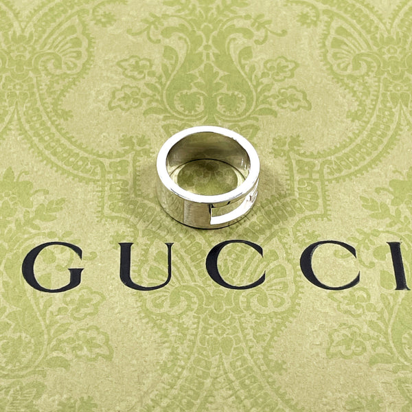 GUCCI Ring Branded Cutout G Silver925 #US 4 3/4 Silver Women Second hand