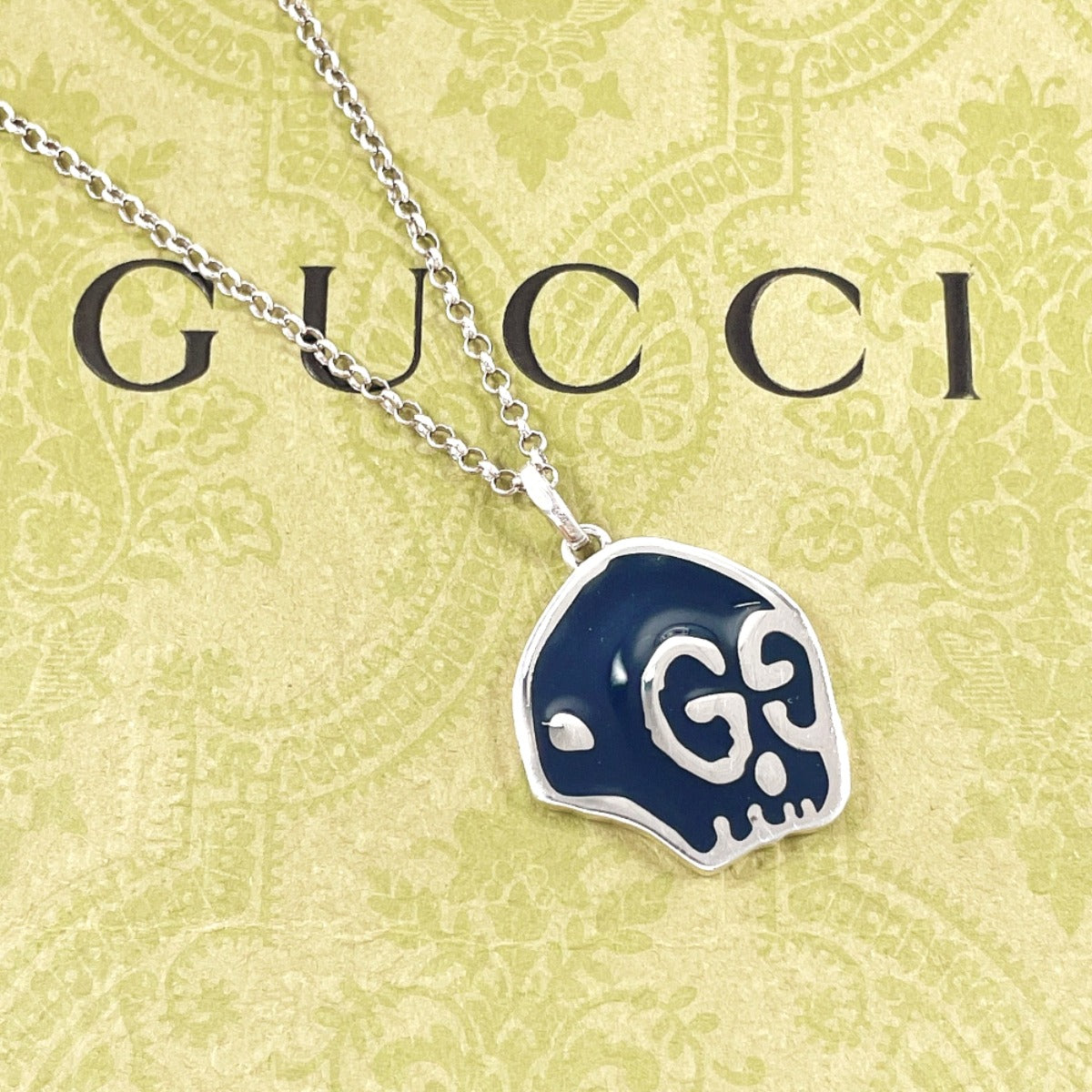 GUCCI Necklace Ghost Skull Silver925 Silver Silver unisex Second