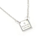 GUCCI Necklace Square with logo Silver925 Silver unisex Second hand
