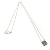 GUCCI Necklace Square with logo Silver925 Silver unisex Second hand