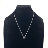 GUCCI Necklace Square with logo Silver925 Silver unisex Second hand