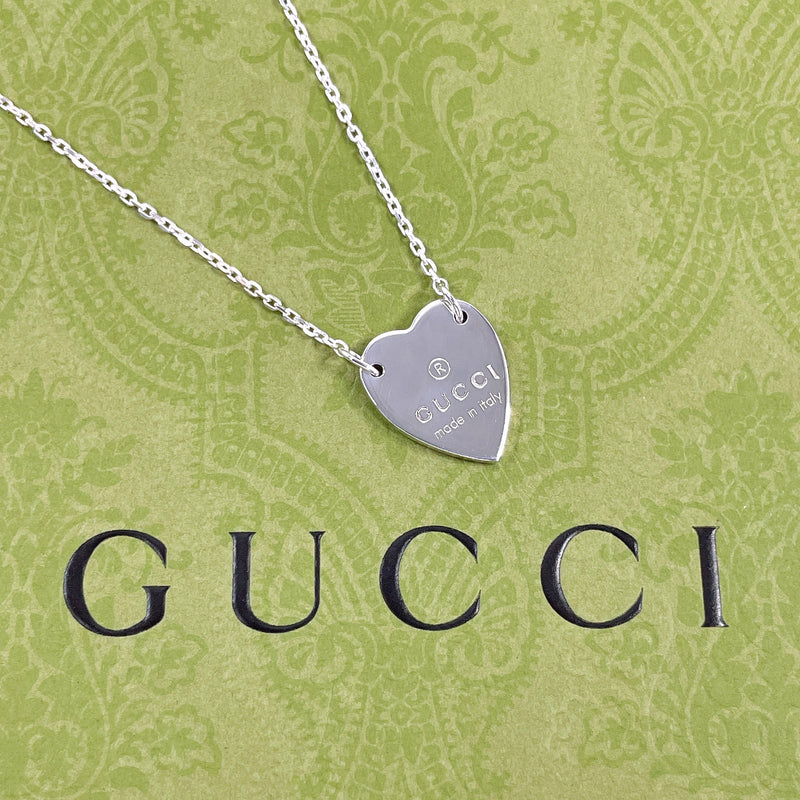 GUCCI Necklace 223512 J8400 8106 Trademark Heart Silver925 Silver Women Second hand