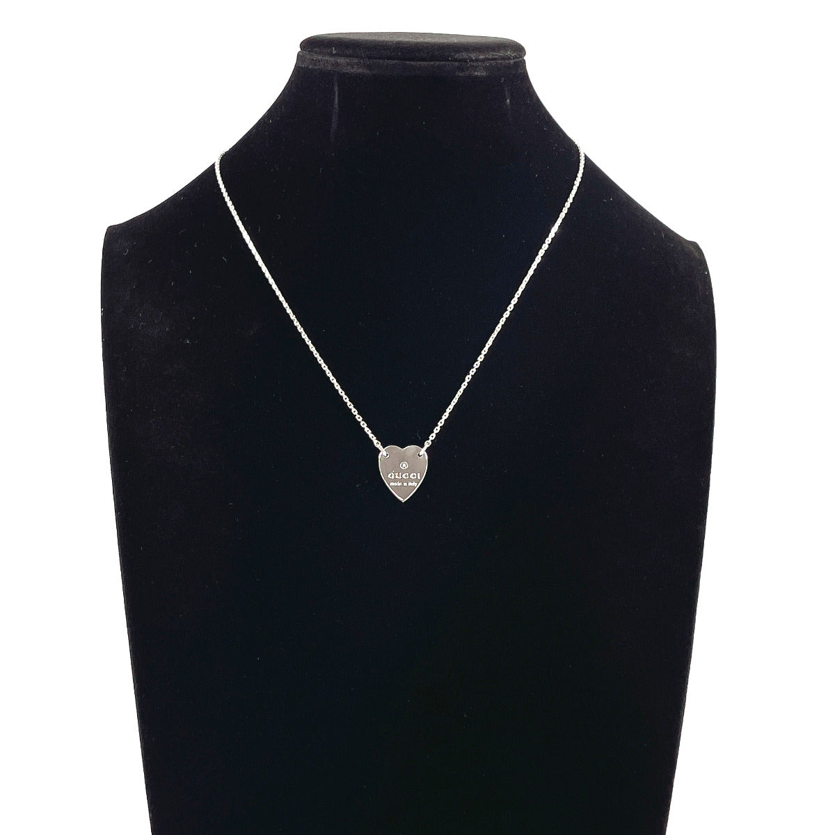 GUCCI Necklace 223512 J8400 8106 Trademark Heart Silver925 Silver