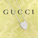 GUCCI Necklace 223512 J8400 8106 Trademark Heart Silver925 Silver Women Second hand