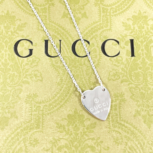 GUCCI Necklace 223512 J8400 8106 Trademark Heart Silver925 Silver Women Second hand