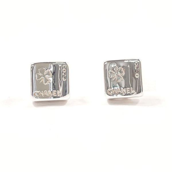 CHANEL Earring square clover vintage Silver925 Silver Women Second hand
