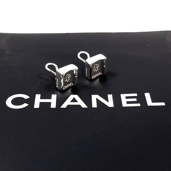 CHANEL Earring square clover vintage Silver925 Silver Women Second hand