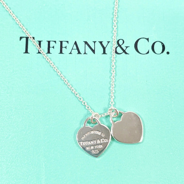 TIFFANY&Co. Necklace Return to Mini double heart tag Silver925 Silver Women Second hand