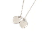TIFFANY&Co. Necklace Return to Mini double heart tag Silver925 Silver Women Second hand