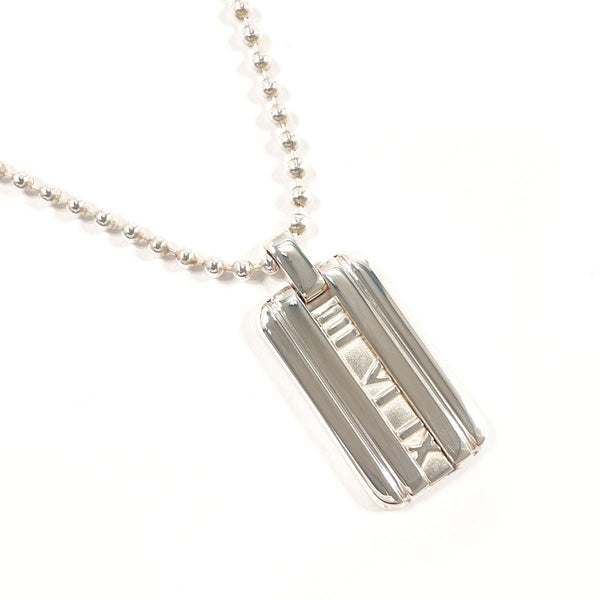 TIFFANY&Co. Necklace Atlas plate Ball chain Silver925 Silver unisex Second hand