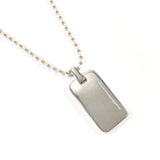 TIFFANY&Co. Necklace Atlas plate Ball chain Silver925 Silver unisex Second hand