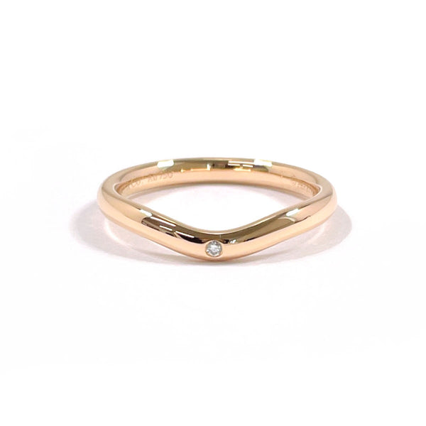 TIFFANY&Co. Ring Curved bundling Elsa Peretti K18 Pink Gold/diamond #US 4 1/4 Pink gold Women Second hand