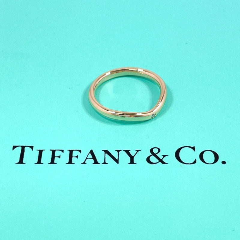 TIFFANY&Co. Ring Curved bundling Elsa Peretti K18 Pink Gold/diamond #US 4 1/4 Pink gold Women Second hand