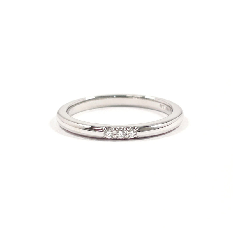 TIFFANY&Co. Ring Wedding band ring Forever Pt950Platinum/diamond #US 4 3/4 Silver Women Second hand