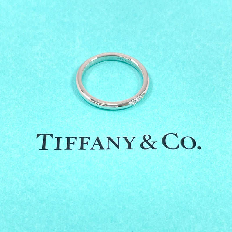 TIFFANY&Co. Ring Wedding band ring Forever Pt950Platinum/diamond #US 4 3/4 Silver Women Second hand