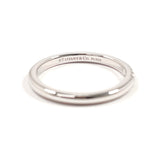 TIFFANY&Co. Ring Wedding band ring Forever Pt950Platinum/diamond #US 4 3/4 Silver Women Second hand