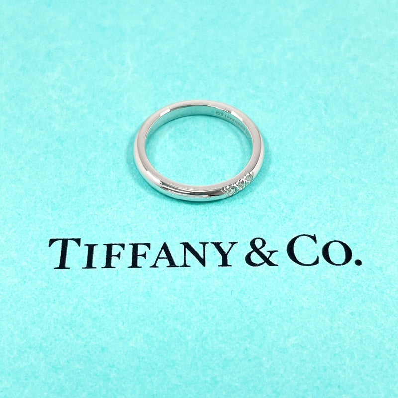 TIFFANY&Co. Ring Wedding band ring Forever Pt950Platinum/diamond #US 3 1/4 Silver Women Second hand