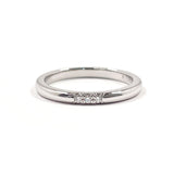 TIFFANY&Co. Ring Wedding band ring Forever Pt950Platinum/diamond #US 4 1/4 Silver Women Second hand