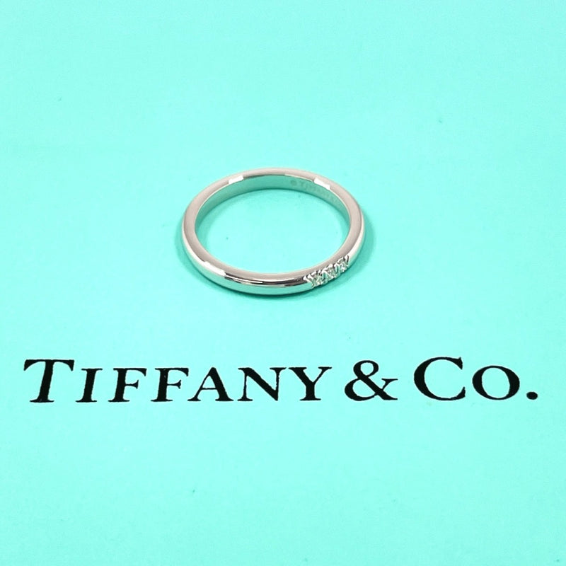 TIFFANY&Co. Ring Wedding band ring Forever Pt950Platinum/diamond #US 4 1/4 Silver Women Second hand