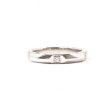 TIFFANY&Co. Ring True Band Ring Pt950Platinum/diamond #US 3 1/2 Silver Women Second hand