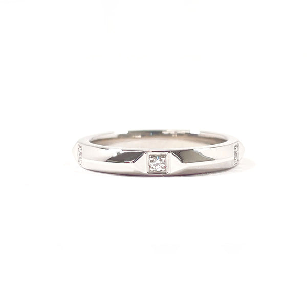 TIFFANY&Co. Ring True Band Ring Pt950Platinum/diamond #US 3 1/2 Silver Women Second hand