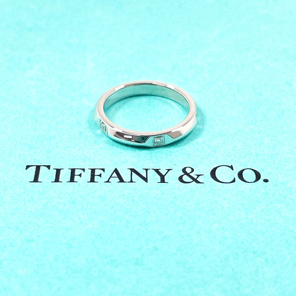 TIFFANY&Co. Ring True Band Ring Pt950Platinum/diamond #US 3 1/2 Silver Women Second hand