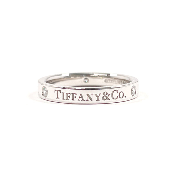 TIFFANY&Co. Ring Flat band ring Pt950Platinum/diamond #US 5 1/4 Silver Women Second hand